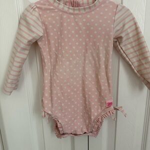 Ruffle Butts Pink Polka Dot swimsuit